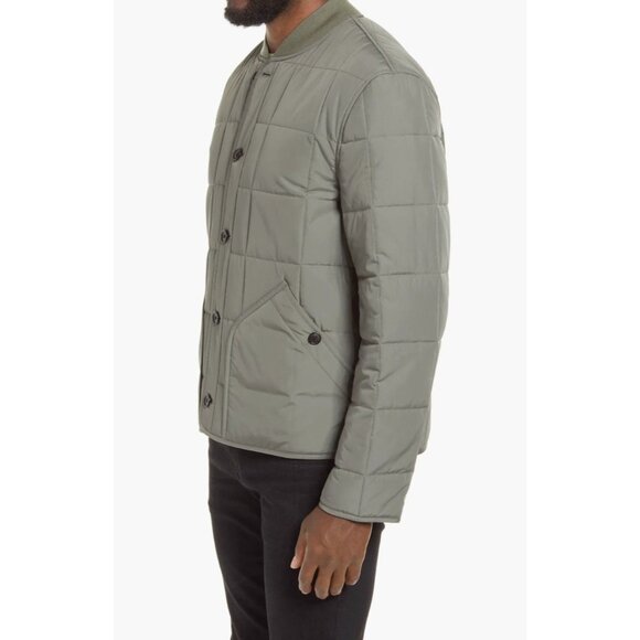 CLUB MONACO Green Quilted Polyester Lightweight Boxy Bomber Jacket, Size XS - Picture 3 of 14